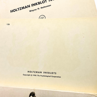 1958 Holtzman Inkblot Test Board, EXTREMELY RARE