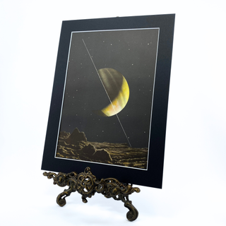 1920s Rare Saturn Astronomy Illustration, 9x12 Matted Antique Book Page