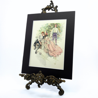 1900s Beautiful Woman, Harrison Fisher Illustration, 8x10 Matted Antique Book Page