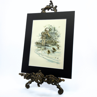 1900s Native American, Harrison Fisher Illustration, 8x10 Matted Antique Book Page