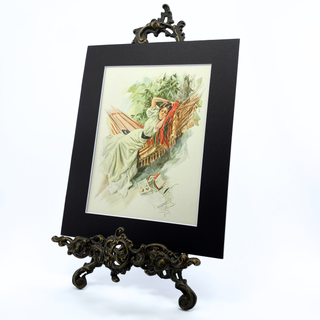 1900s Woman Living Her Best Life, Harrison Fisher Illustration, 8x10 Matted Antique Book Page
